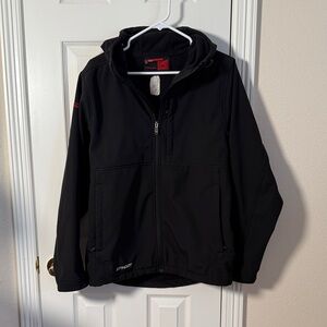 Spyder Black Softshell Hooded Jacket unisex, size men’s medium